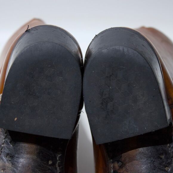 VTG Acme Brown Marbled Leather Cowboy Western Boots Made In USA Men’s Size 10D - Picture 16 of 16